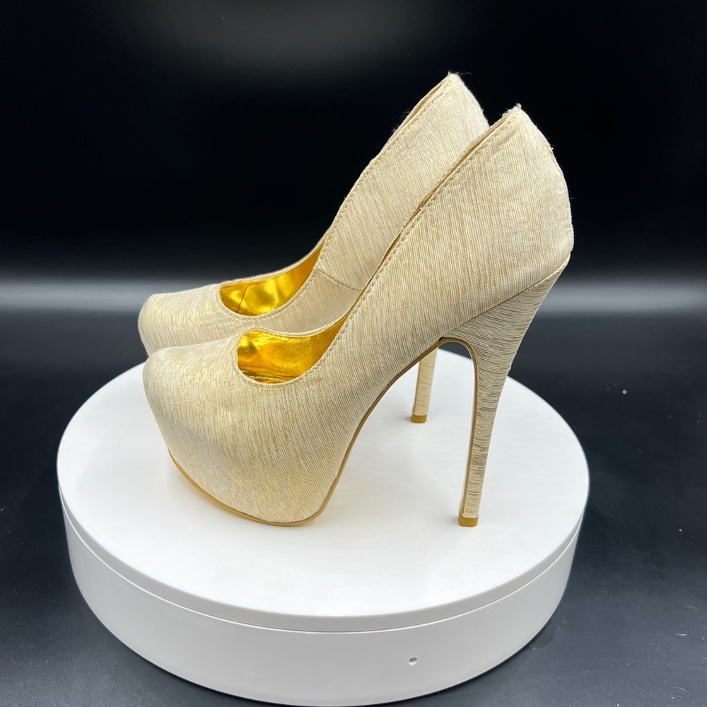 Gold Alba Platform Heels